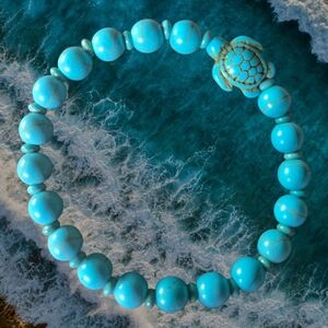 Turquoise Turtle Beaded Bracelet
